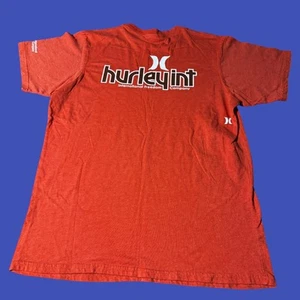 Hurley International T Shirt XL Orange Vintage Fade Y2K Surf Outdoors Fits M/L - Picture 1 of 11