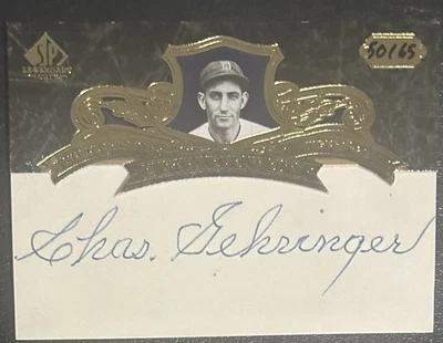 Charlie Gehringer 2007 SP Legendary Cuts corte consagración automático firma/65 patio Foto 1 de 2