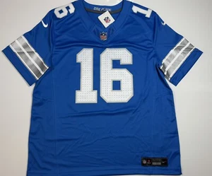 Large Jared Goff #16 Vapor FUSE Jersey Blue Detroit Lions Authentic - Picture 1 of 10