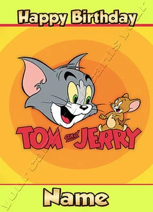 Tom und Jerry - Personalisierte Geburtstagskarte Tochter Sohn Junge Mädchen Kinder Kids - Bild 1 von 1