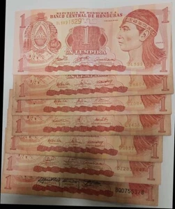 HONDURAS P-96 x 7 Different Signatures VF Rare collection + Gift HO1a - Picture 1 of 5