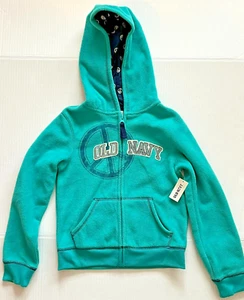 Old Navy Kids Fleece Full Zip Hoodie size Small 6-7, New with tags - Picture 1 of 4