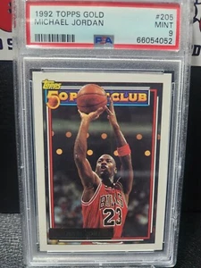1992 NBA Topps Gold Michael Jordan #205 PSA 9 MINT - Picture 1 of 2