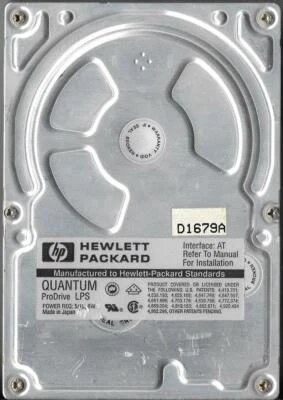 HP Quantum Pro Drive LPS 120AT 120MB IDE Hard Drive P/N:GM12A104 - Image 1 of 2