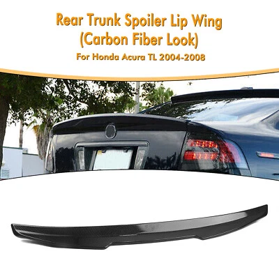 Carbon Fiber Look Car Rear Trunk Spoiler Splitter Wing For Acura TL 2004-2008 — 第 1/4 张图片