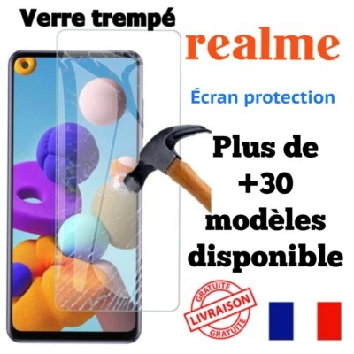SANS MARQUE/GÉNÉRIQUE POUR REALME Vitre Verre Trempe Film Protection écran realme Narzo C31 C35 10s V13 V23 Neo