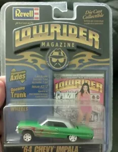 Rare Green Collectible Car REVELL LOWRIDER MAGAZINE 64 CHEVY IMPALA   - Picture 1 of 6