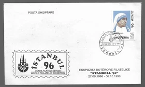 1996 Albania.Albanian Mother Teresa Stamps. Envelope. Istanbul 96 - Picture 1 of 1