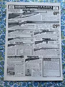 Pubblicità stampa vintage 1966 Klein’s Sporting Goods Enfield .30-06, FN Mauser, Matador - Foto 1 di 7