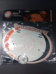 Vintage Mongoose Number Plate - (No Stickers Or Zip Ties) - Picture 1 of 4