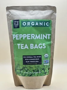 Bustine di tè alla menta piperita | 100 bustine di tè | bustine di tè ecologiche - Foto 1 di 2