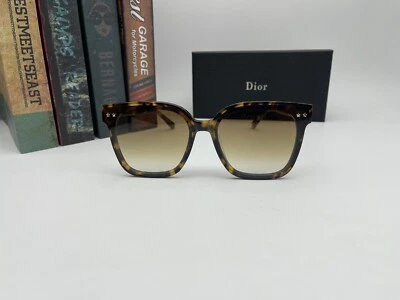 Auténticas gafas de sol Dior 8027K cuadradas con patrón marrón lentes marrones gafas de diseñador Foto 1 de 4