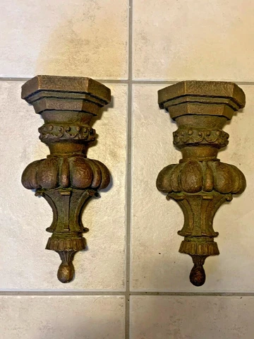 Ornate and Sculptured Corbel Sconces Wall Shelves, , simulated Stone Finish Cover