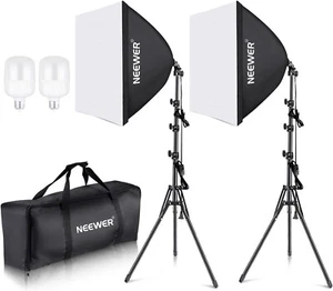 NEEWER 700W Equivalent Softbox Lighting Kit Photography  Studio Lighting Kit - Picture 1 of 7