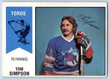 TOM SIMPSON RC 1974-75 O-PEE-CHEE WHA 74-75 NO 16 VG+          46581