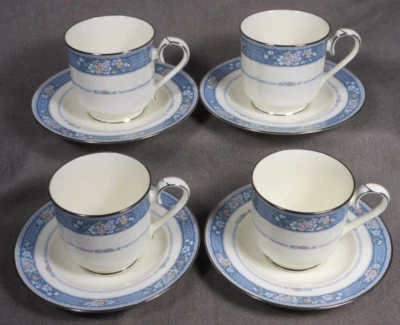 Noritake Japan 9721 Randolph fine bone china tea cup & saucer x 4 sets. Foto 1 de 4