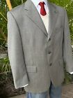 Ralph Lauren Mens Blazer Size 46 Gray Sport Coat 3 Button Wool Suit Jacket