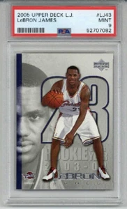 2005 UPPER DECK L.J. #LJ43 LEBRON JAMES CARD CAVALIERS PSA 9 NEW LABEL POP 9 - Picture 1 of 2