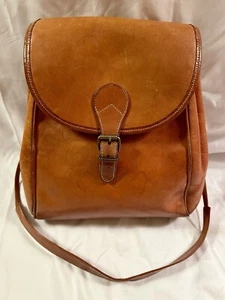 VTG Sergio & Paolo for Bonwit Teller Cognac Leather Drawstring Bucket Bag. Italy - Picture 1 of 13