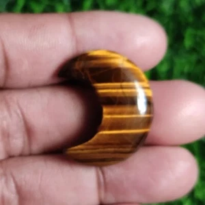 Piedra preciosa natural ojo de tigre 30,00 quilates luna suelta cabujón África 28X13X6,5 mm - Imagen 1 de 5