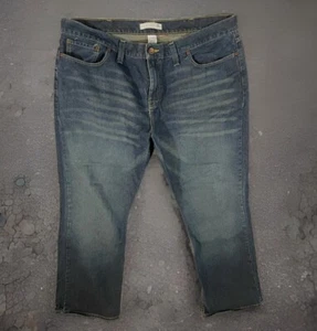 Route 66 Men’s 42X32 Blue Jeans Low Rise Boot Cut Denim Distressed 58287 - Picture 1 of 6