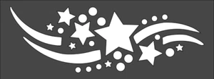 1- 3x8 inch Stencil, (TD-8) Star Streamer - Picture 1 of 1
