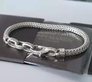 JOHN HARDY - Classic Sterling Silver 5mm Adjustable Woven Bracelet - Brand New! - Picture 1 of 6