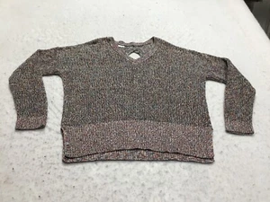 Maurices Sweater Womens XL Multi Color Long Sleeve V Neck Triple Keyhole On Back - Picture 1 of 13