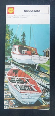 1974 Minnesota road map Shell oil gas city inserts - Image 1 of 4
