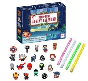 Super Hero advent calendar Kids Christmas Countdown Toys Croc Charm Gift - Picture 1 of 4