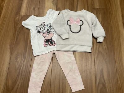 Disney Junior Niñas 24 Meses Conjunto Minnie Mouse Leggings Camisa Sudadera - Imagen 1 de 4