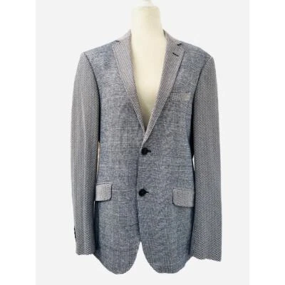 ETRO Mens Structured Houndstooth Checkered Blazer with Notch Lapels Size 41 - Image 1 of 4