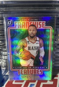 2020-21 Donruss Basketball Damian Lillard #25 Franchise Features Green Flood