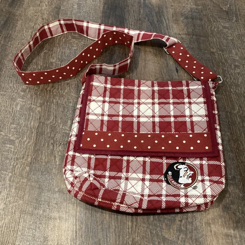 Florida State Seminoles FSU Crossbody Purse, Plaid Cover