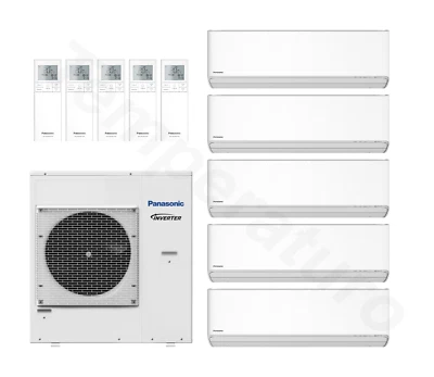 Panasonic Etherea 5-Raum Multisplit Klimaanlage 3x 2,5 + 2x 3,5 kW A+++/A++ WiFi - Bild 1 von 4