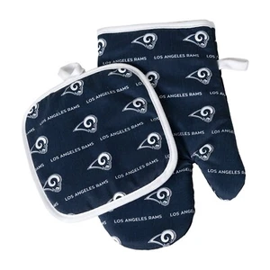 Juego de guante y soporte para horno NFL Los Angeles Rams logotipo Rush - barbacoa de verano - Imagen 1 de 1