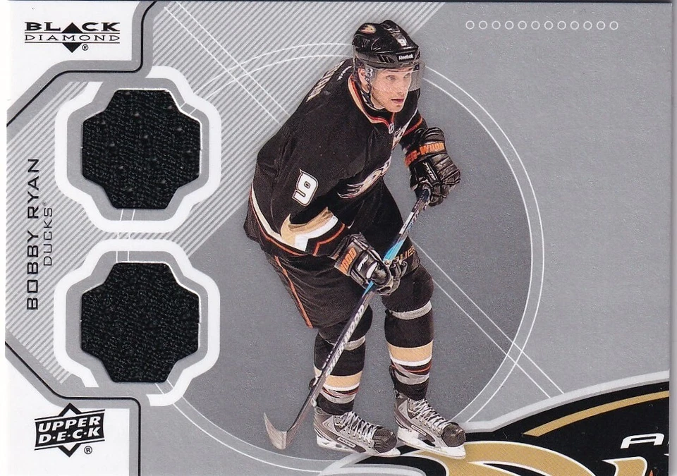 🏒 12-13 BLACK DIAMOND DUAL JERSEY - BOBBY RYAN #ANA-BR ANAHEIM DUCKS - Image 1 of 1