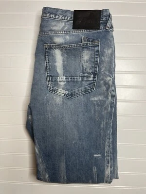 PRPS Jeans Mens 38x34 Blue Denim Distressed Le Sabre Slim Tapered Fit - Image 1 of 4