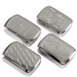 Sliver Metal Cigar Cigarette Case Aluminum Tobacco Storage Container Box Holder - Picture 1 of 11
