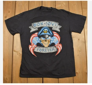1989 Bon Jovi The Brotherhood Tour Band Black Shirt - Picture 1 of 1