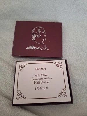 1982-S George Washington Commemorative Half Dollar Proof 50C 90% SIlver US Coin - Image 1 of 4