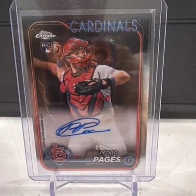 2024 Topps Chrome Update Pedro Pages #AC-PP Rookie Auto RC - Image 1 of 2