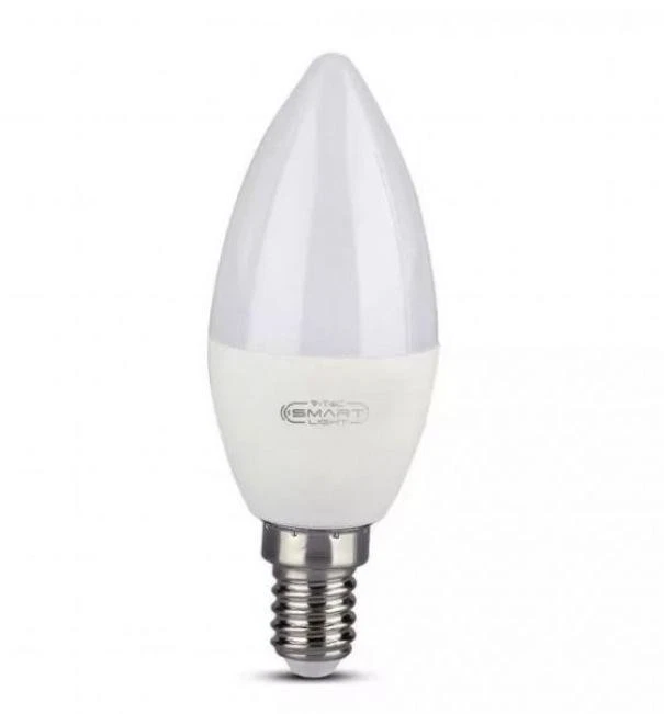 Lampadina led smart C37 V-tac E14 4 5W RGB 2700K 6500K- 212754
