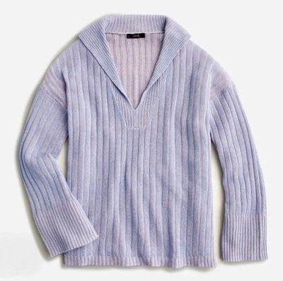 Nuevo con etiquetas Suéter J Crew Para Mujer XS/S Púrpura Rosa Mezcla de Lino Pullover Costero Playa Foto 1 de 4