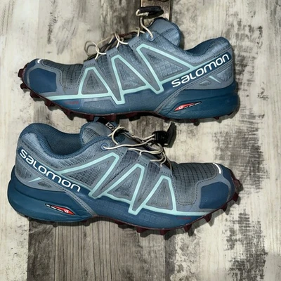 Salomon Speedcross 4 Trail Running Zapatos Mujer Talla 7 Azul Agarre Ligero Foto 1 de 4