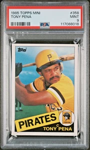 1985 TOPPS/O-PEE-CHEE MINI SET BREAK #358 TONY PENA PIRATES SSP /100 PSA 9 MINT - Picture 1 of 2
