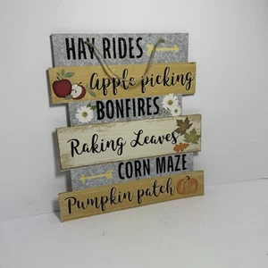 Targa porta decorazione da appendere autunno/halloween fienili, raccolta mele, falò... - Foto 1 di 3