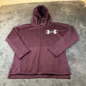Under Armour Full Zip Hoodie ColdGear Athletic Warm Up Jacket Youth Medium - Picture 1 of 8