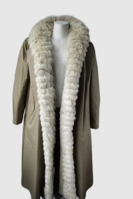 Mujer Talla 10/12 M/L COMO NUEVO Impermeable Desmontable Esquilado Conejo Zorro Piel Chaleco Mujer Foto 1 de 4