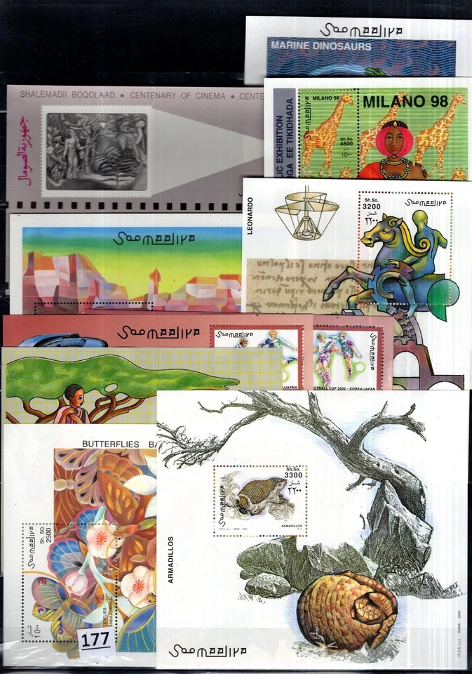 OH SOMALIA - 10 S/S - MNH - ANIMALES, FÚTBOL, MARIPOSAS, ANIMALES, DINOSAURIOS Foto 1 de 1